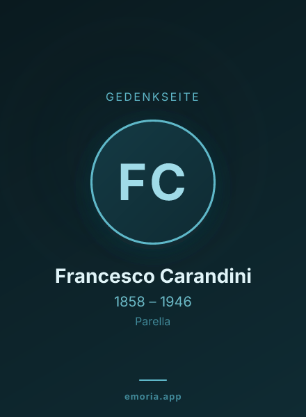 Gedenkportrait von Francesco Carandini