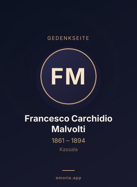 Gedenkportrait von Francesco Carchidio Malvolti