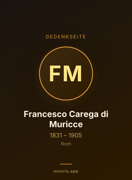 Gedenkportrait von Francesco Carega di Muricce