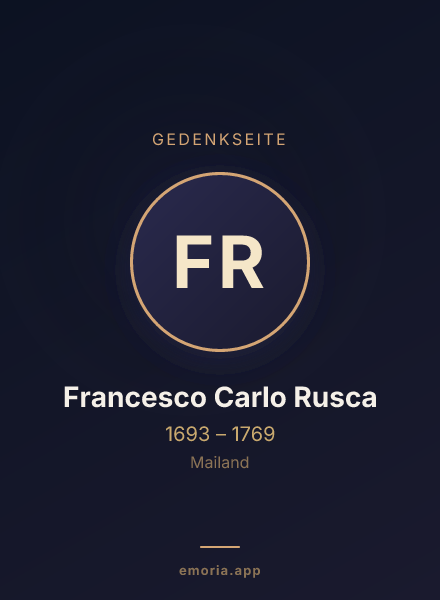 Gedenkportrait von Francesco Carlo Rusca