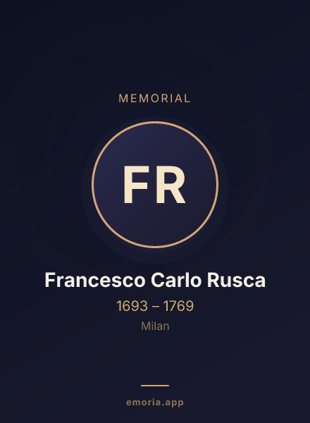Memorial portrait of Francesco Carlo Rusca
