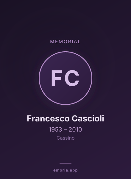 Memorial portrait of Francesco Cascioli