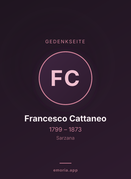 Gedenkportrait von Francesco Cattaneo