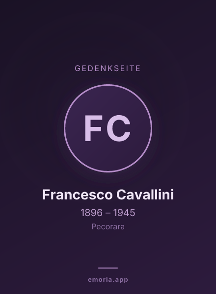 Gedenkportrait von Francesco Cavallini