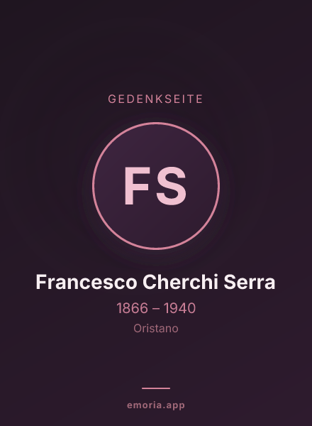 Gedenkportrait von Francesco Cherchi Serra