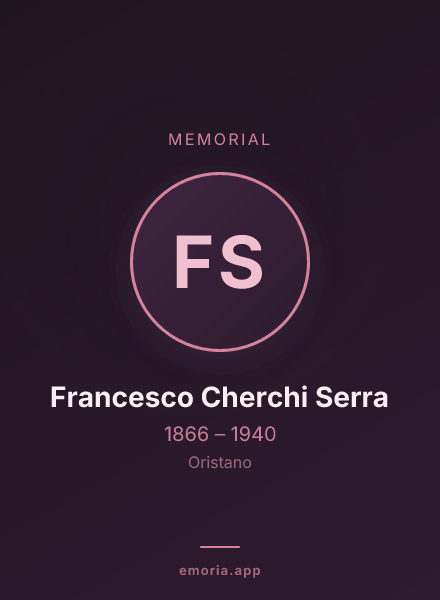 Memorial portrait of Francesco Cherchi Serra