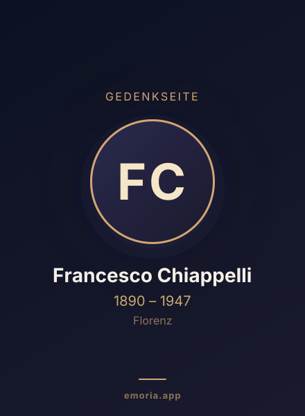 Gedenkportrait von Francesco Chiappelli