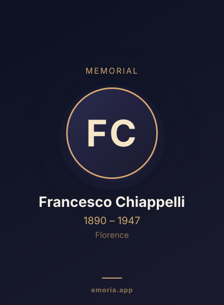 Memorial portrait of Francesco Chiappelli