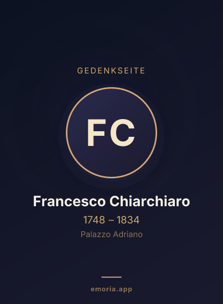 Gedenkportrait von Francesco Chiarchiaro