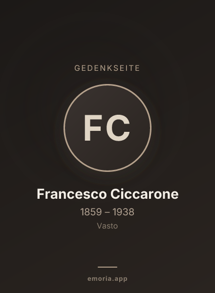 Gedenkportrait von Francesco Ciccarone