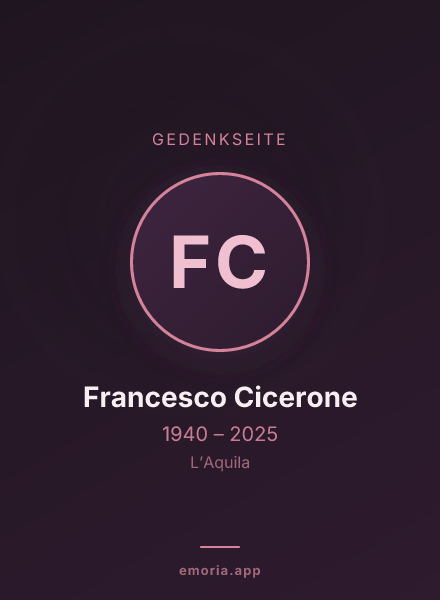 Gedenkportrait von Francesco Cicerone