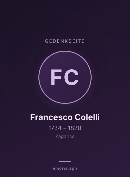 Gedenkportrait von Francesco Colelli