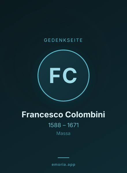 Gedenkportrait von Francesco Colombini