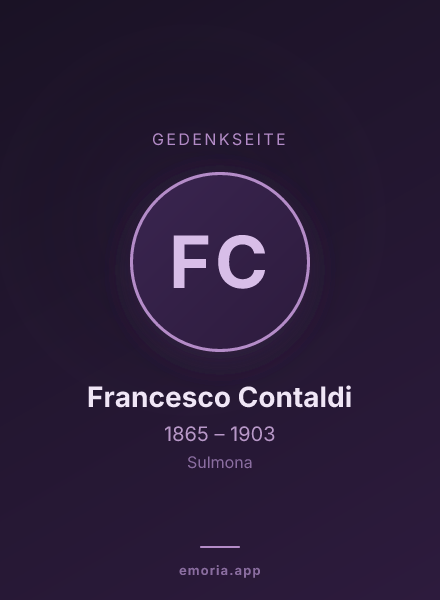 Gedenkportrait von Francesco Contaldi