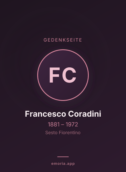 Gedenkportrait von Francesco Coradini