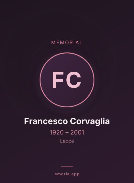 Memorial portrait of Francesco Corvaglia