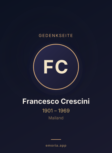 Gedenkportrait von Francesco Crescini
