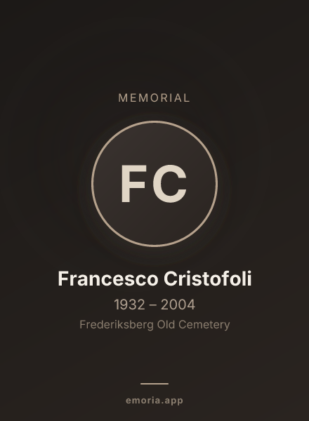 Memorial portrait of Francesco Cristofoli
