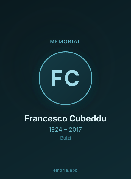 Memorial portrait of Francesco Cubeddu