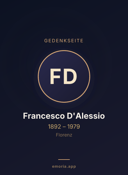 Gedenkportrait von Francesco D'Alessio