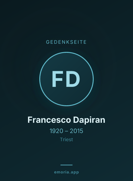 Gedenkportrait von Francesco Dapiran