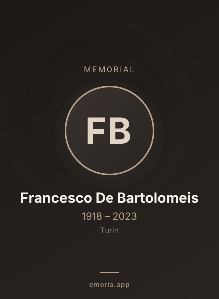 Memorial portrait of Francesco De Bartolomeis