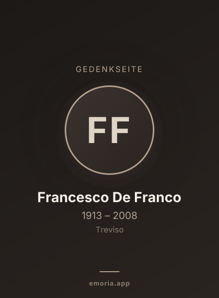 Gedenkportrait von Francesco De Franco