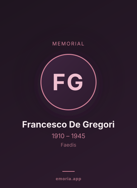 Memorial portrait of Francesco De Gregori