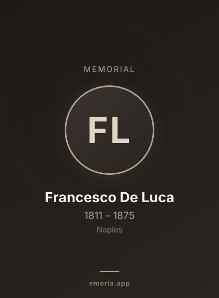 Memorial portrait of Francesco De Luca