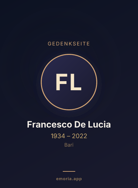 Gedenkportrait von Francesco De Lucia