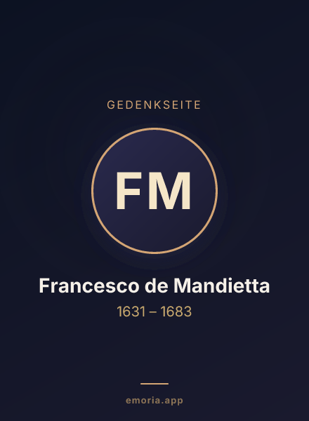 Gedenkportrait von Francesco de Mandietta