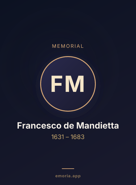 Memorial portrait of Francesco de Mandietta