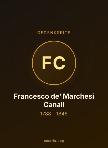 Gedenkportrait von Francesco de’ Marchesi Canali