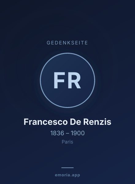 Gedenkportrait von Francesco De Renzis
