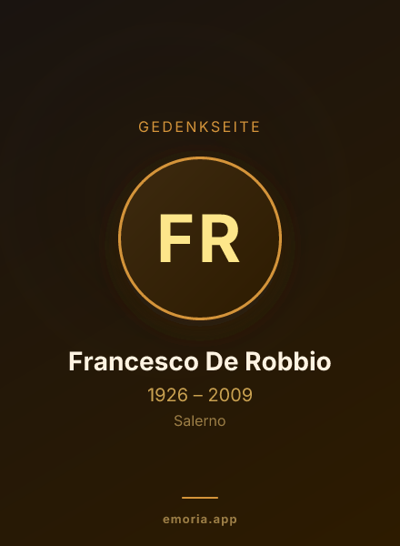 Gedenkportrait von Francesco De Robbio