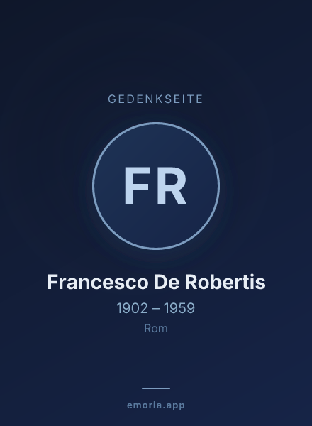 Gedenkportrait von Francesco De Robertis
