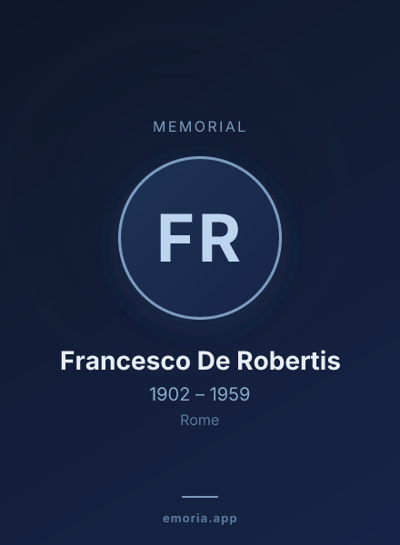 Memorial portrait of Francesco De Robertis