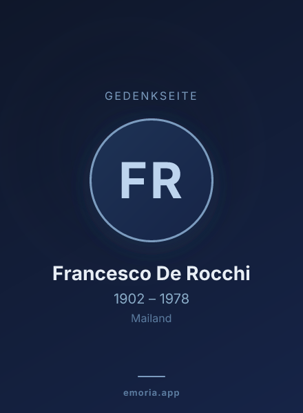 Gedenkportrait von Francesco De Rocchi