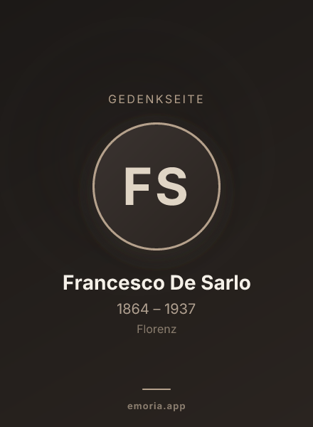 Gedenkportrait von Francesco De Sarlo