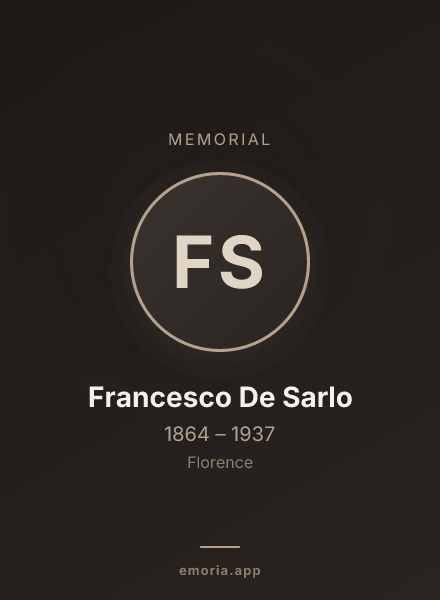 Memorial portrait of Francesco De Sarlo