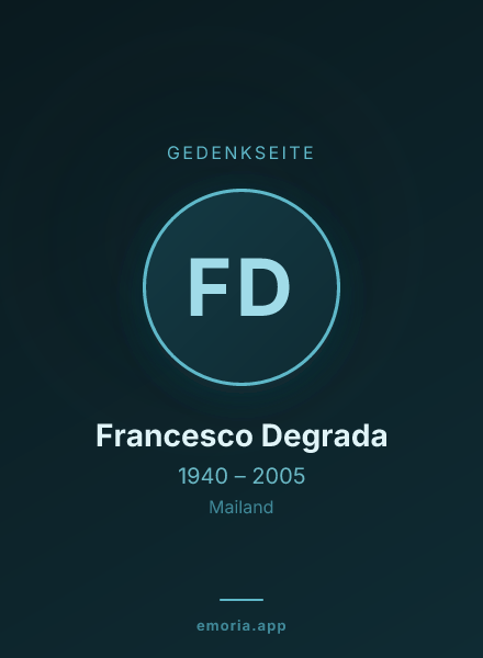 Gedenkportrait von Francesco Degrada