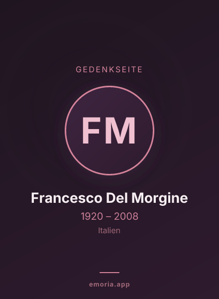 Gedenkportrait von Francesco Del Morgine