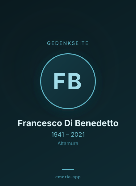 Gedenkportrait von Francesco Di Benedetto