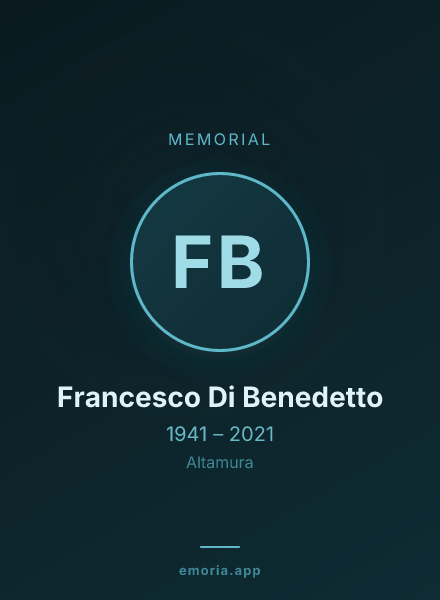 Memorial portrait of Francesco Di Benedetto