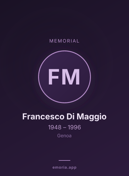 Memorial portrait of Francesco Di Maggio