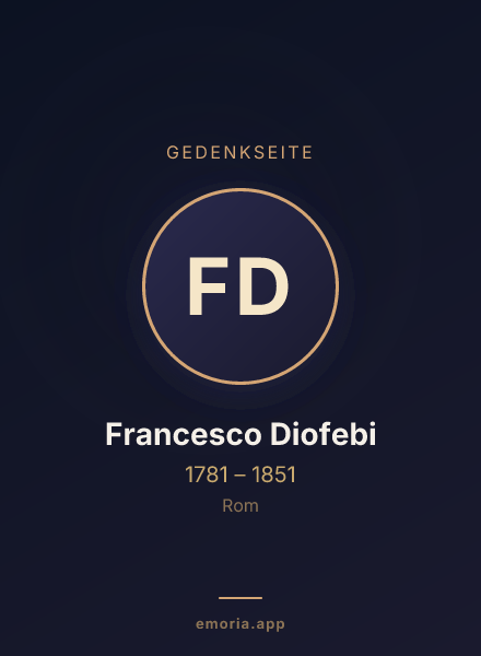 Gedenkportrait von Francesco Diofebi