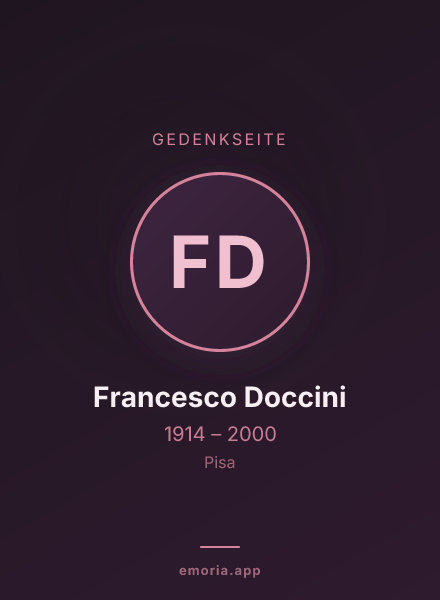 Gedenkportrait von Francesco Doccini
