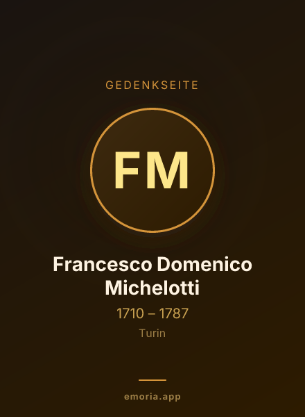 Gedenkportrait von Francesco Domenico Michelotti