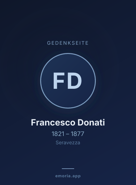Gedenkportrait von Francesco Donati