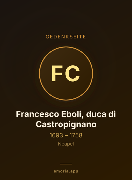 Gedenkportrait von Francesco Eboli, duca di Castropignano